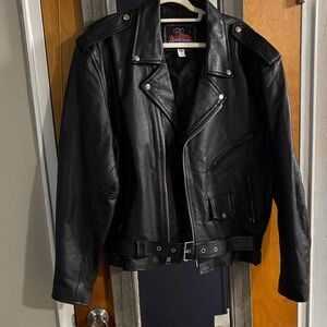Classic Black Biker Jacket unisex